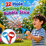 32 Hole Smiling Face Bubble Stick For Kids (HY-111)