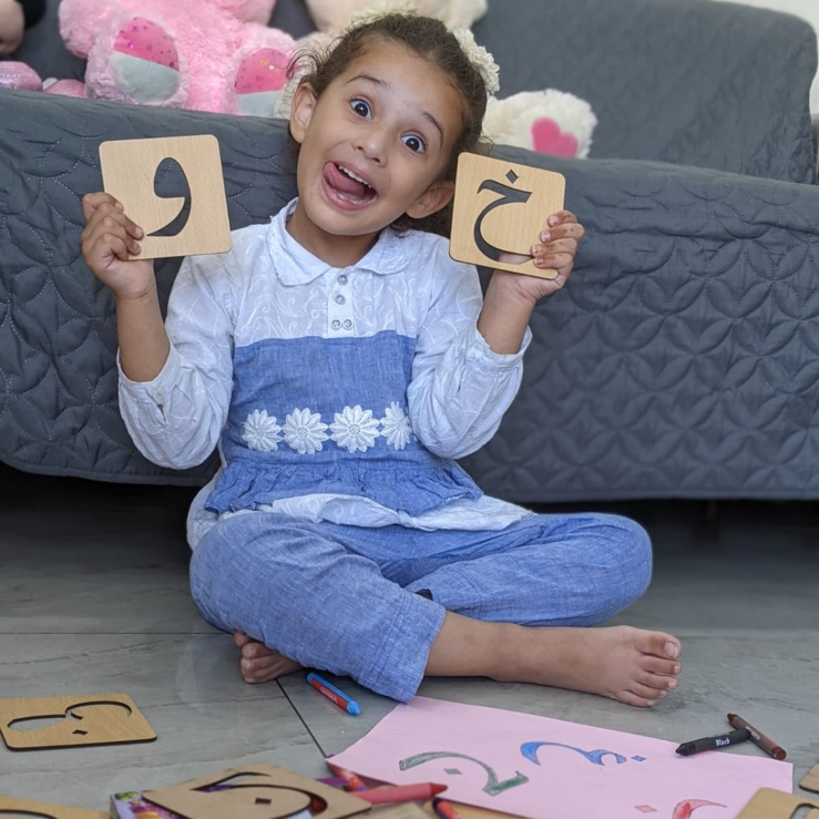 Puzzle Wooden Urdu, English Alphabet & Numbers Stencils Set