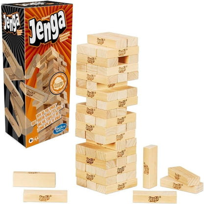 Classic Jenga Wooden Stacking Tower Board Game for Kids & Adults - Toynix