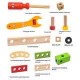 Wooden Tool Kit (29 PCS) – Kids Nut & Bolt Puzzle Educational Construction Toy (2025-38)