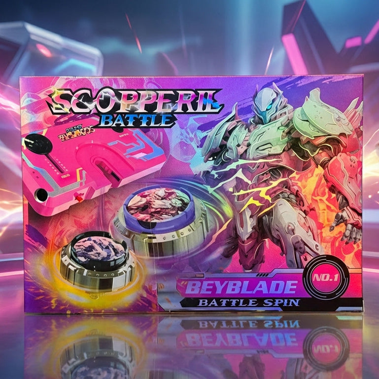 Electronic Beyblade Launcher Toy For Kids (Random Color)