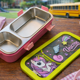 Kids Printed Stainless Steel Lunch Box (Random Design) (029-20)