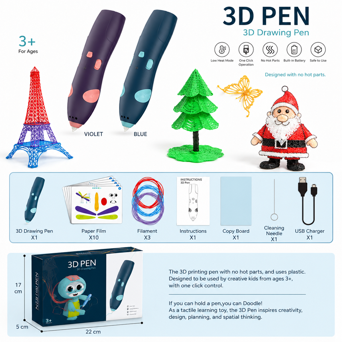 3D Pen Printing And Drawing Pen For Kids