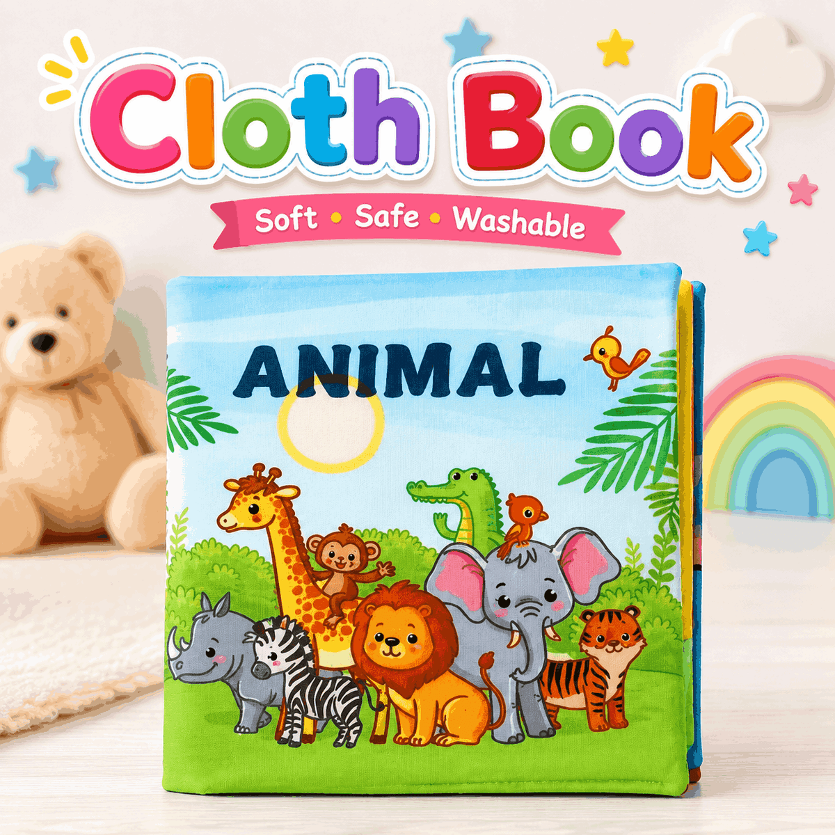 3D Early Education Cloth Book For Kids