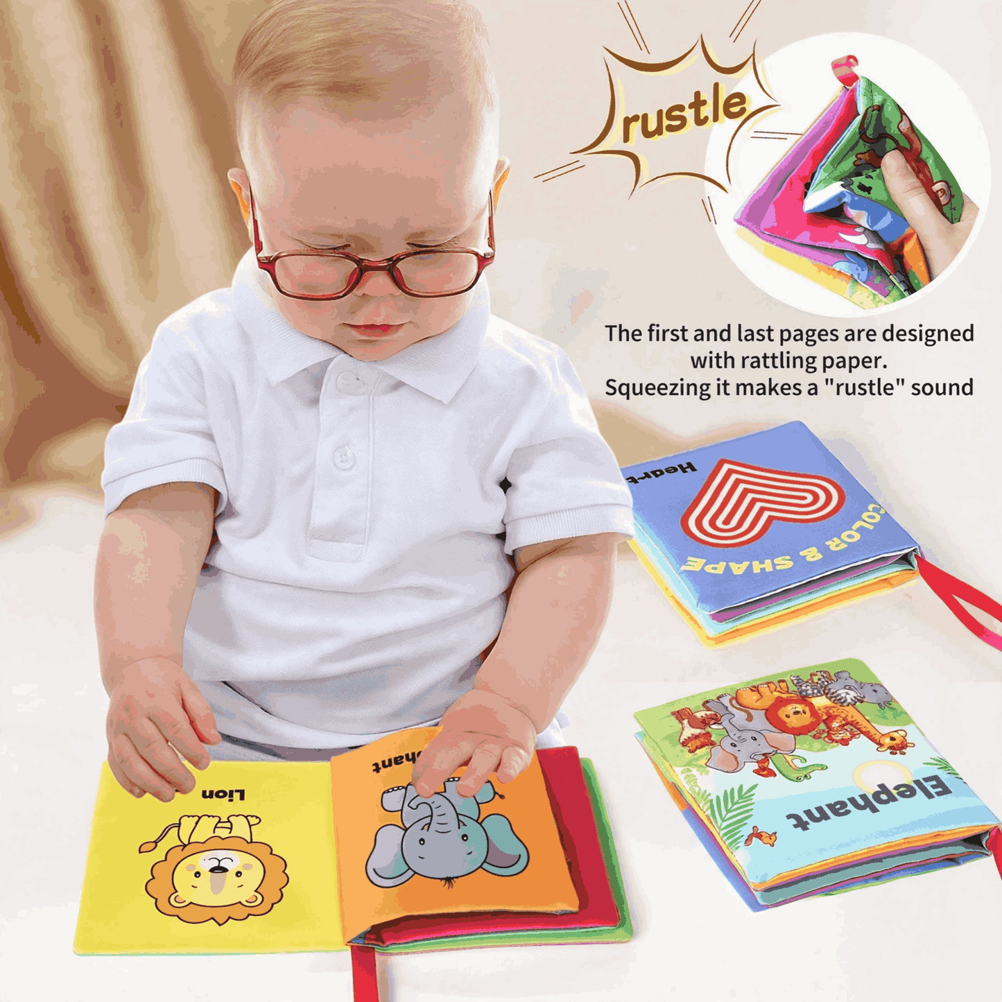 3D Early Education Cloth Book for Kids – Fruits,Animal and Vegetable Learning Book