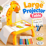 3 In 1 Kids Drawing Projector Table (Random Color)