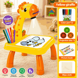 3 In 1 Kids Drawing Projector Table (Random Color)