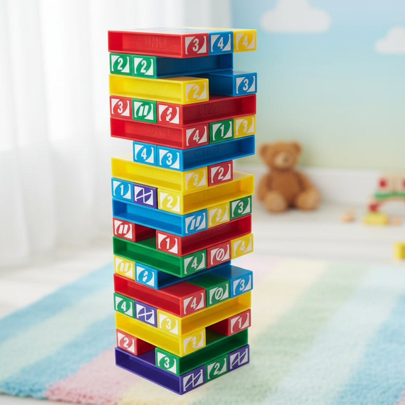 UNO Stacko Color Stacking Blocks Game For Kids
