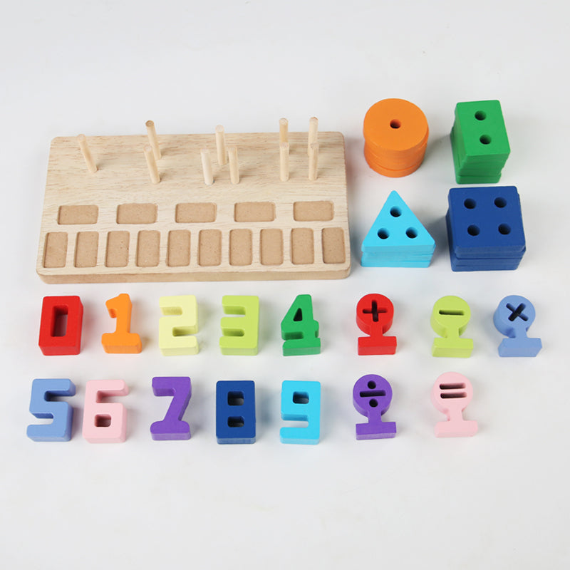 Wooden Number Board – Counting, Sorting & Stacking Learning Toy for Kids (2025-19)
