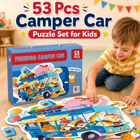53 Pcs Camper Car Puzzle Set for Kids educational floor jigsaw puzzle - Toynix.pk
