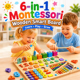 6-in-1 Montessori Wooden Smart Board (2025-44)