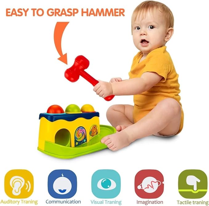 Huanger Knock Ball Hammer Toy for Kids (HE0290)
