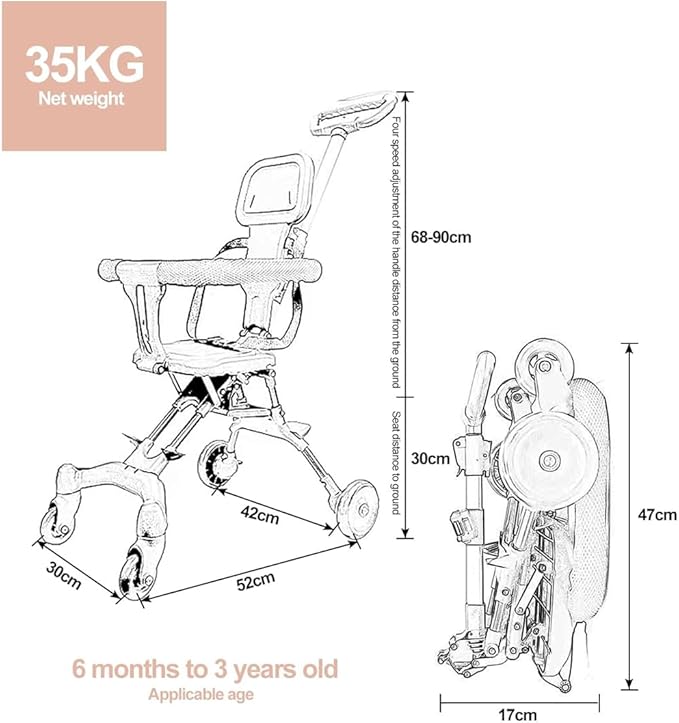 Foldable & Light Weight Baby Stroller (MS-002)