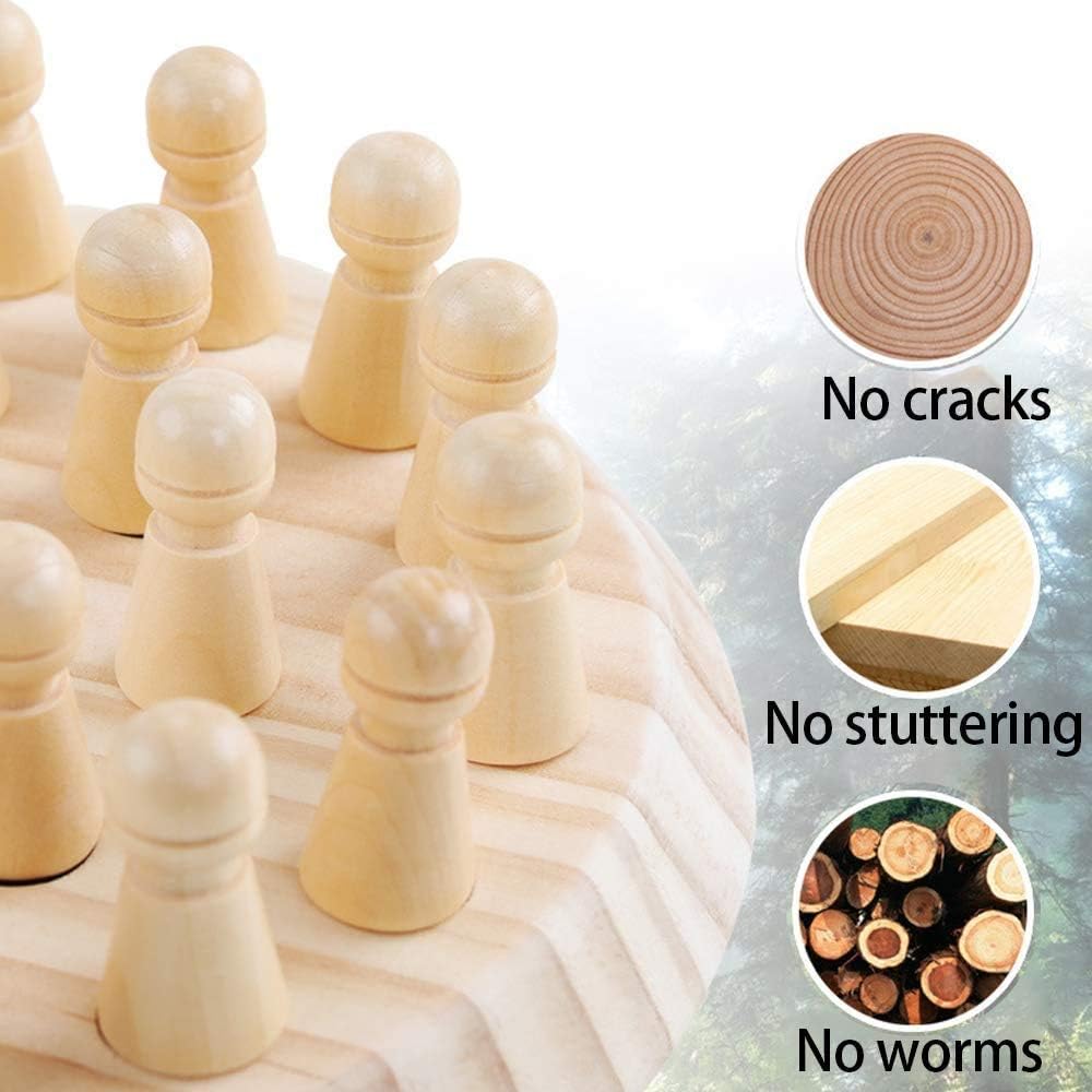 Wooden Memory Chess Matching Game (2025-42)