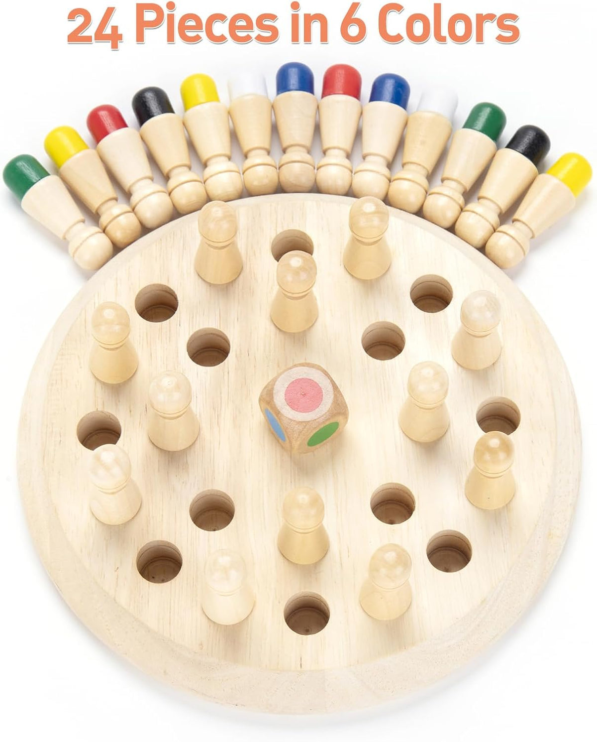 Wooden Memory Chess Matching Game (2025-42)