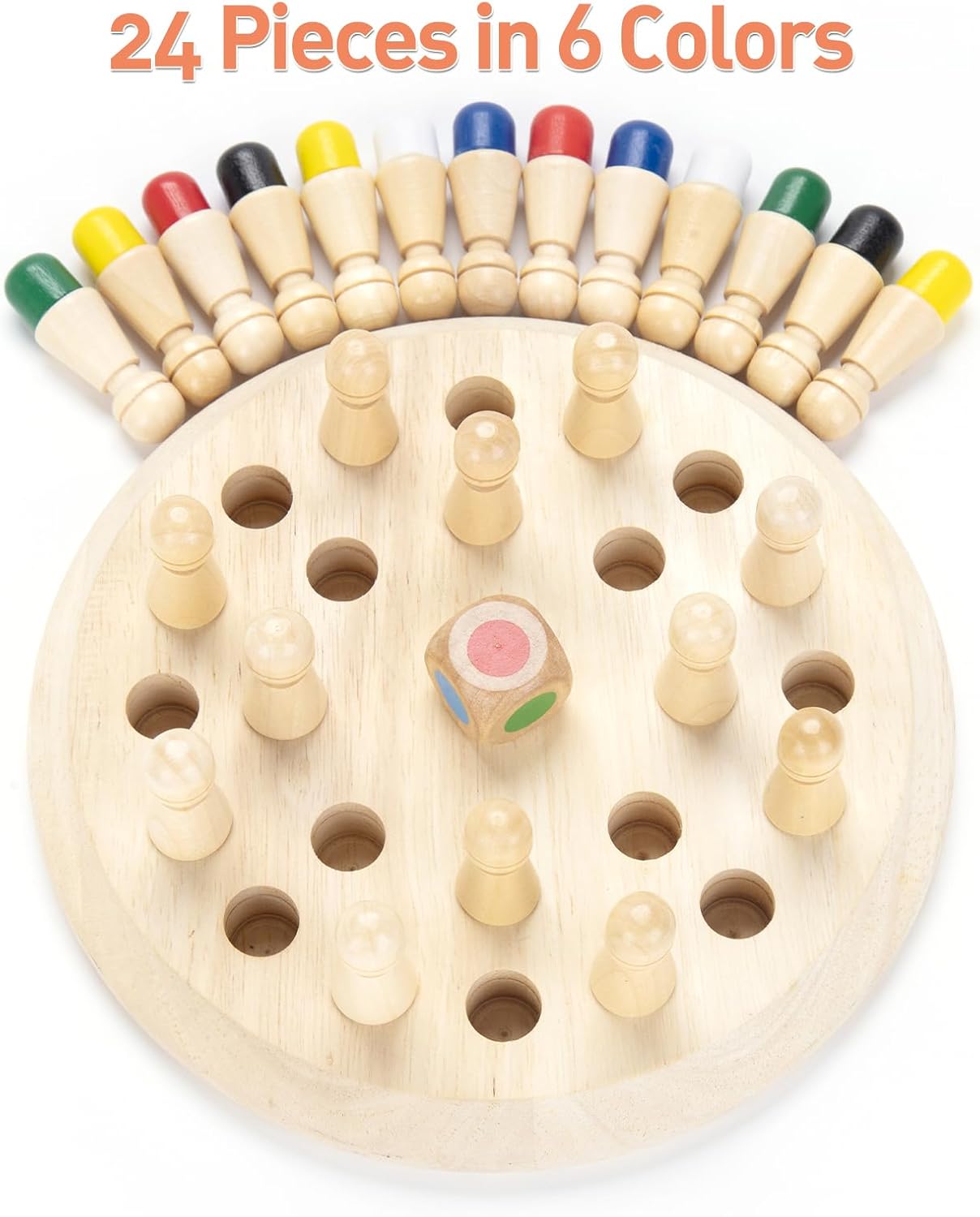 Wooden Memory Chess Matching Game (2025-42)