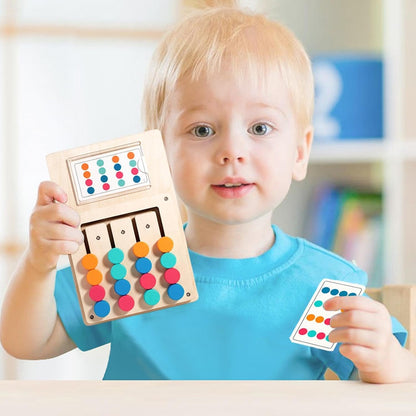 Wooden Color Matching Puzzle Board Game