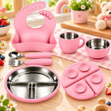 Stainless Steel Baby Feeding Set 6pcs (CC214)