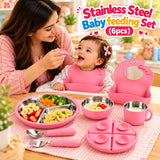 Stainless Steel Baby Feeding Set 6pcs (CC214)