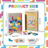 Wooden Educational & Colorful Geometric Versatile Blocks (YHM-89)