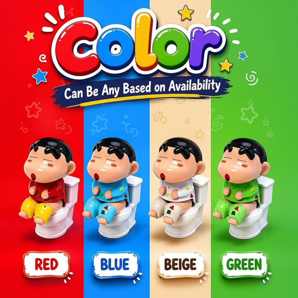 Toilet Shin-chan Prank Toy Funny Hidden Water Spray Surprise Novelty Toy for Kids and Adults