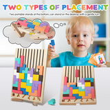 Wooden Educational & Colorful Geometric Versatile Blocks (YHM-89)