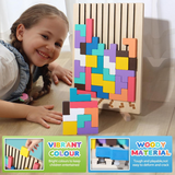 Wooden Educational & Colorful Geometric Versatile Blocks (YHM-89)
