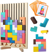 Wooden Educational & Colorful Geometric Versatile Blocks (YHM-89)