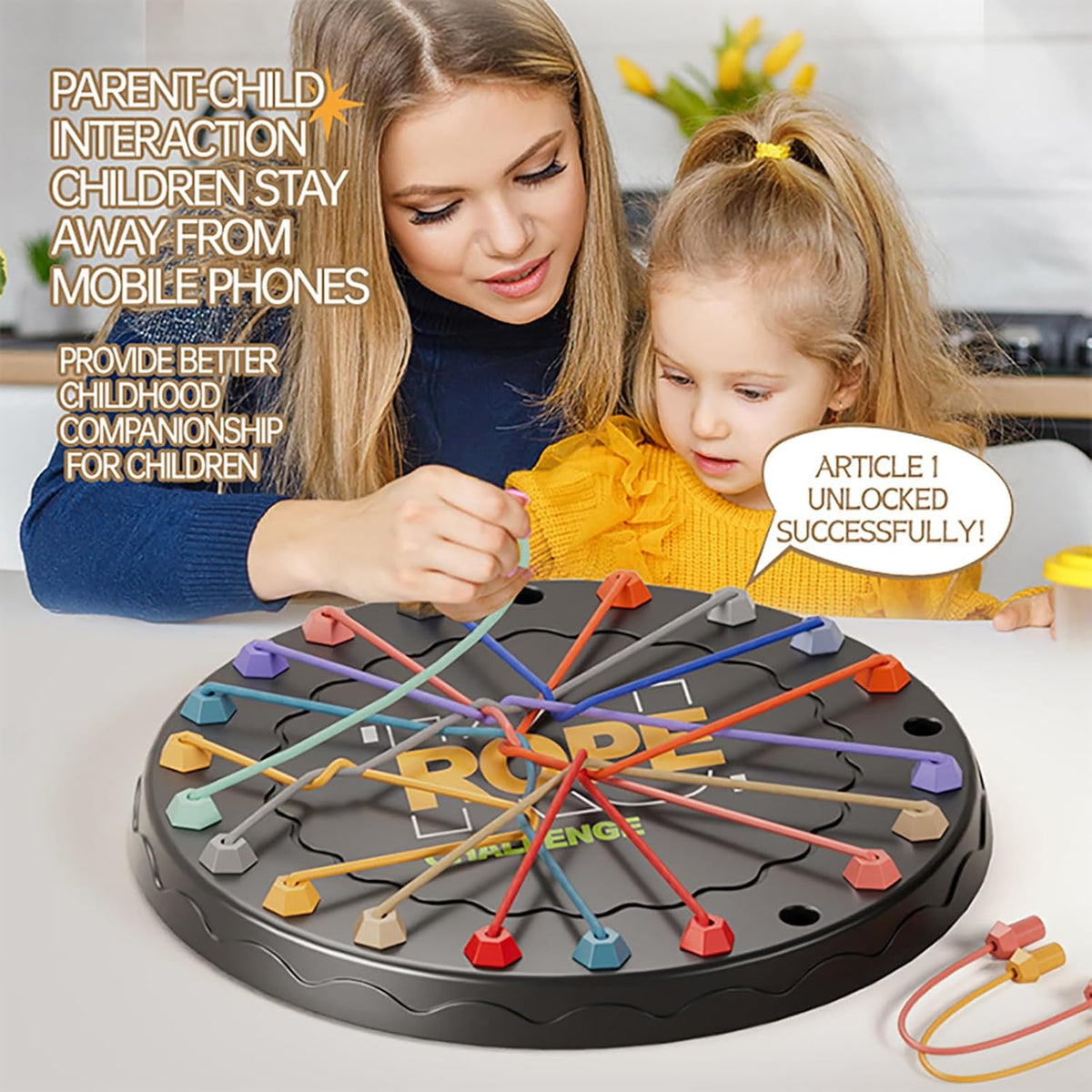 Rope Untangling Challenge Board Game for Kids & Family (KJ134)