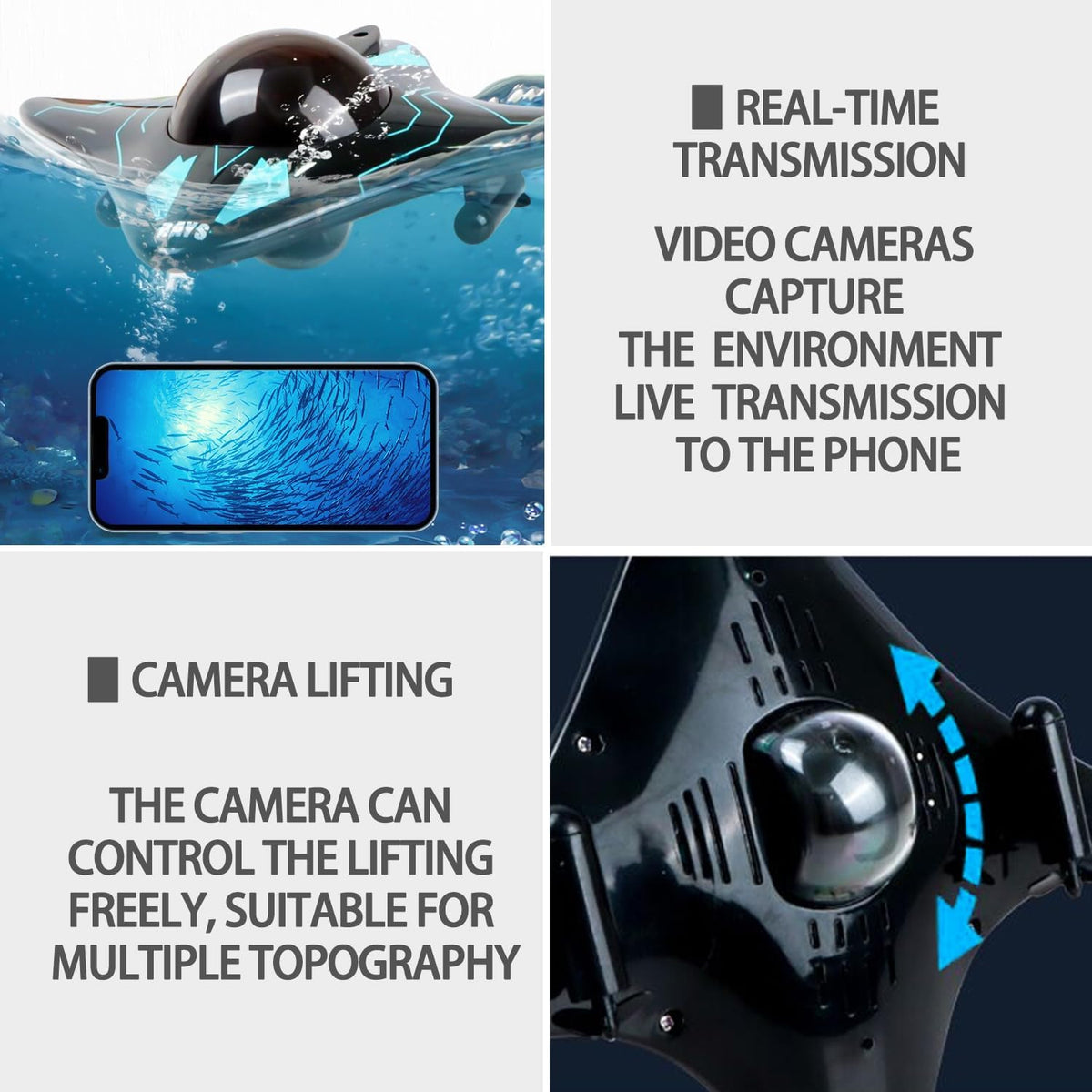 Remote Control Boat with Camera (777-273)