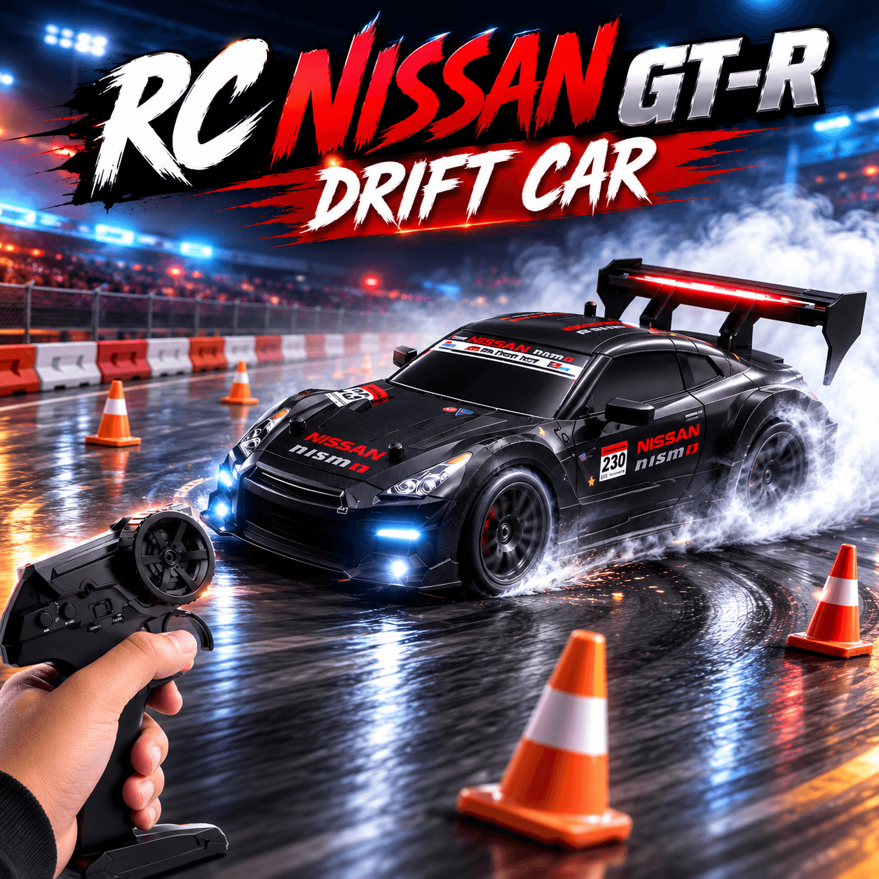 RC Drift Car for Kids – 2.4GHz High Speed Racing Toy Car with LED Lights 