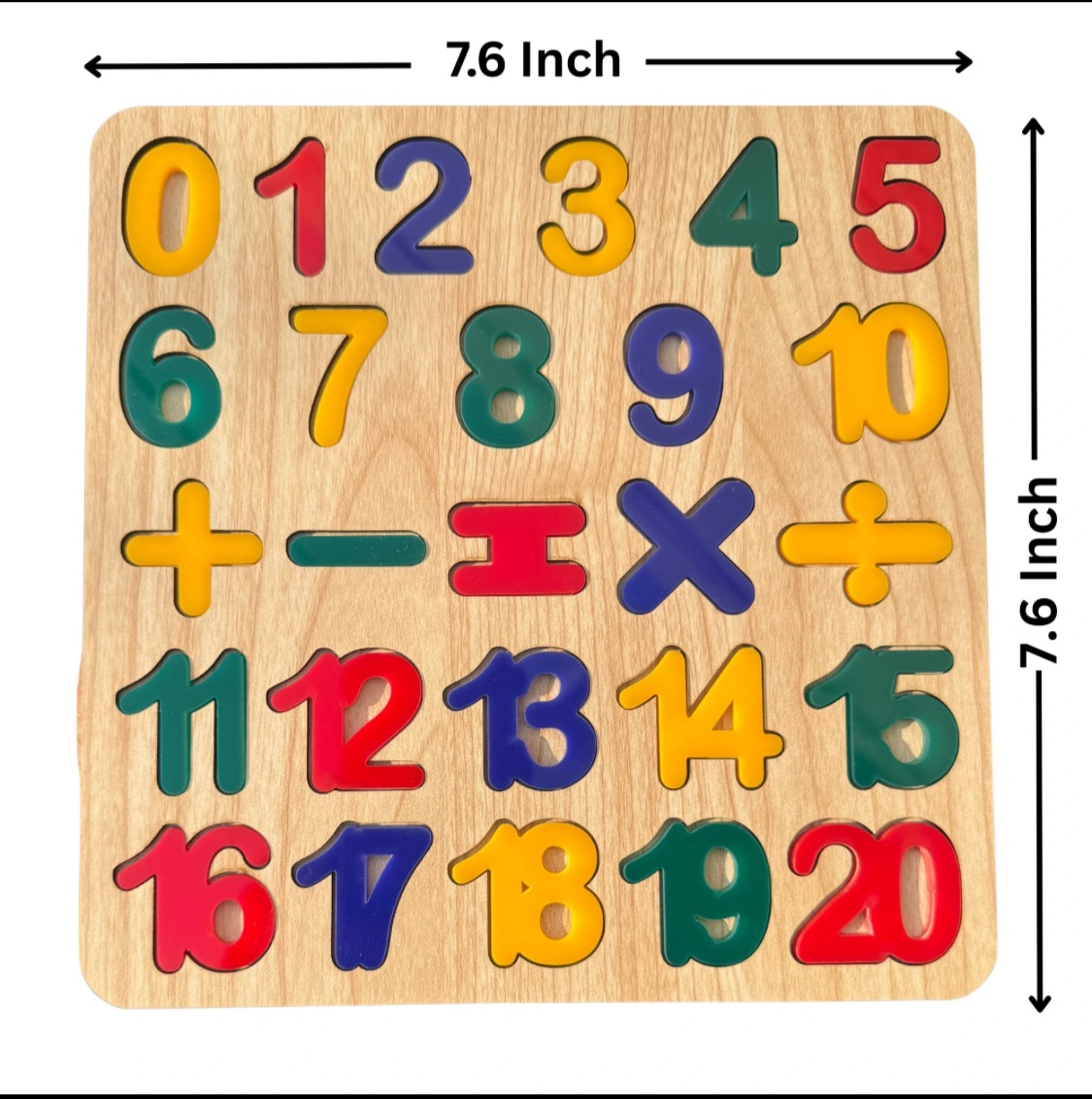 Premium Wooden Acrylic Educational Learning Colorful Puzzle Board (Pack Of 5)