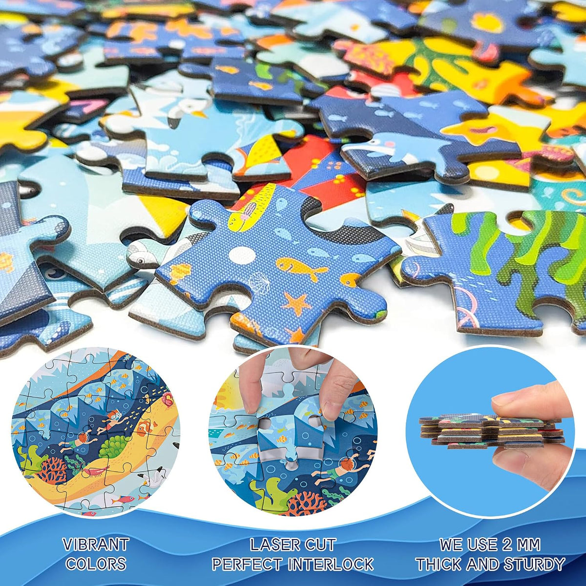 128 Pcs Shaped Jigsaw Puzzle for Kids (Random | AK2121)
