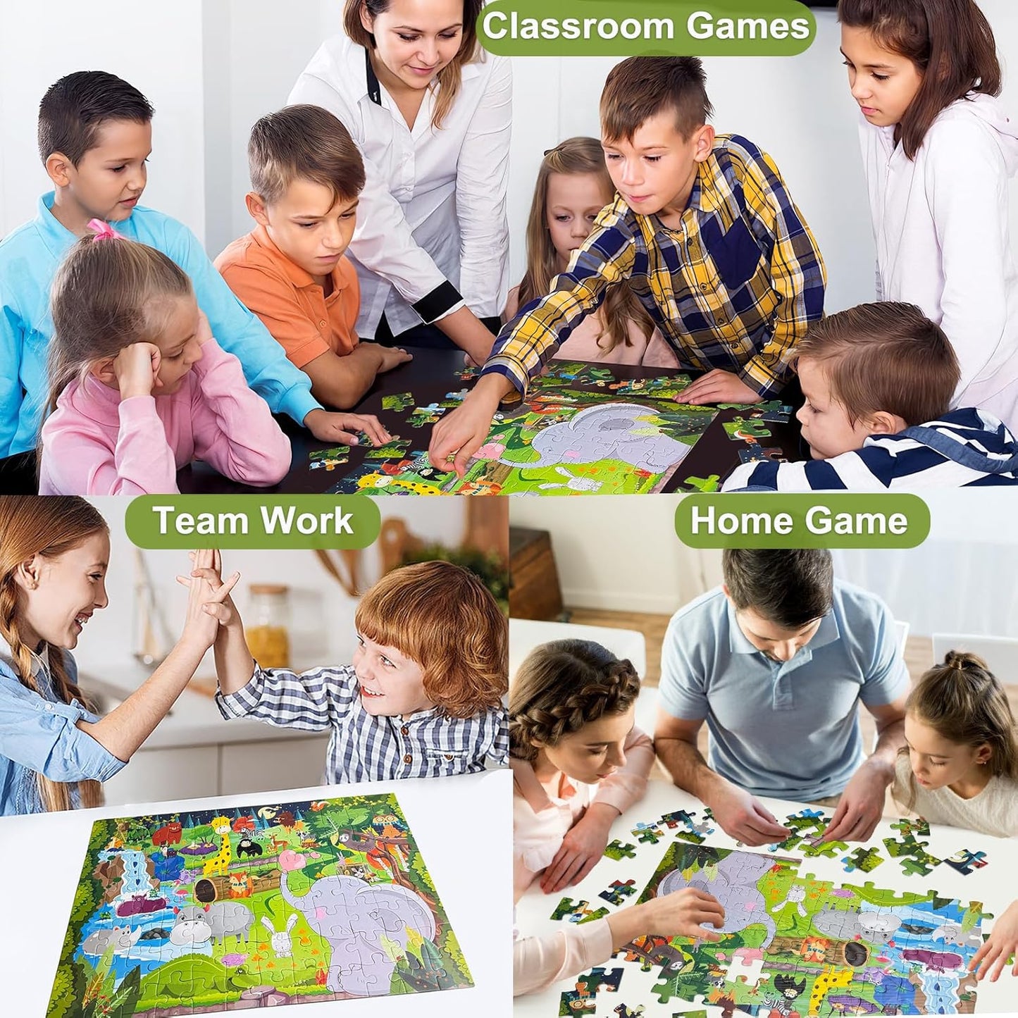 96 Pcs Animal Puzzle Set for Kids (Random | AK2105)