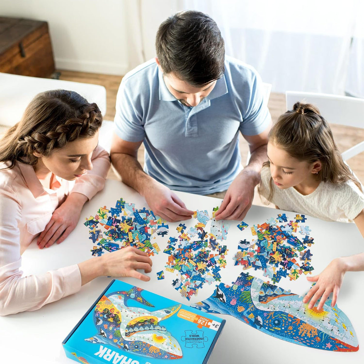 128 Pcs Shaped Jigsaw Puzzle for Kids (Random | AK2121)