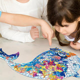277 Pcs Whale Sea Adventure Shaped Jigsaw Puzzle for Kids (88635)