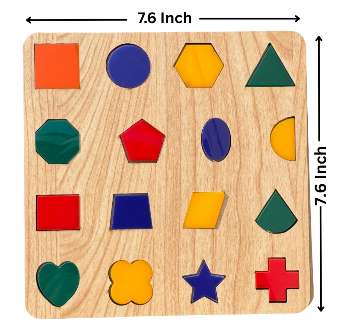 Premium Wooden Acrylic Educational Learning Colorful Puzzle Board (Pack Of 5)