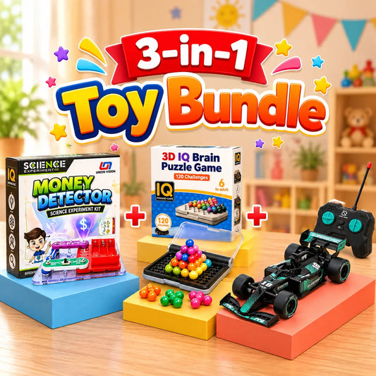 3 in 1 Ultimate Kids Fun & Brain Toy Bundle (3013/IQ21-3/KM660-6A)