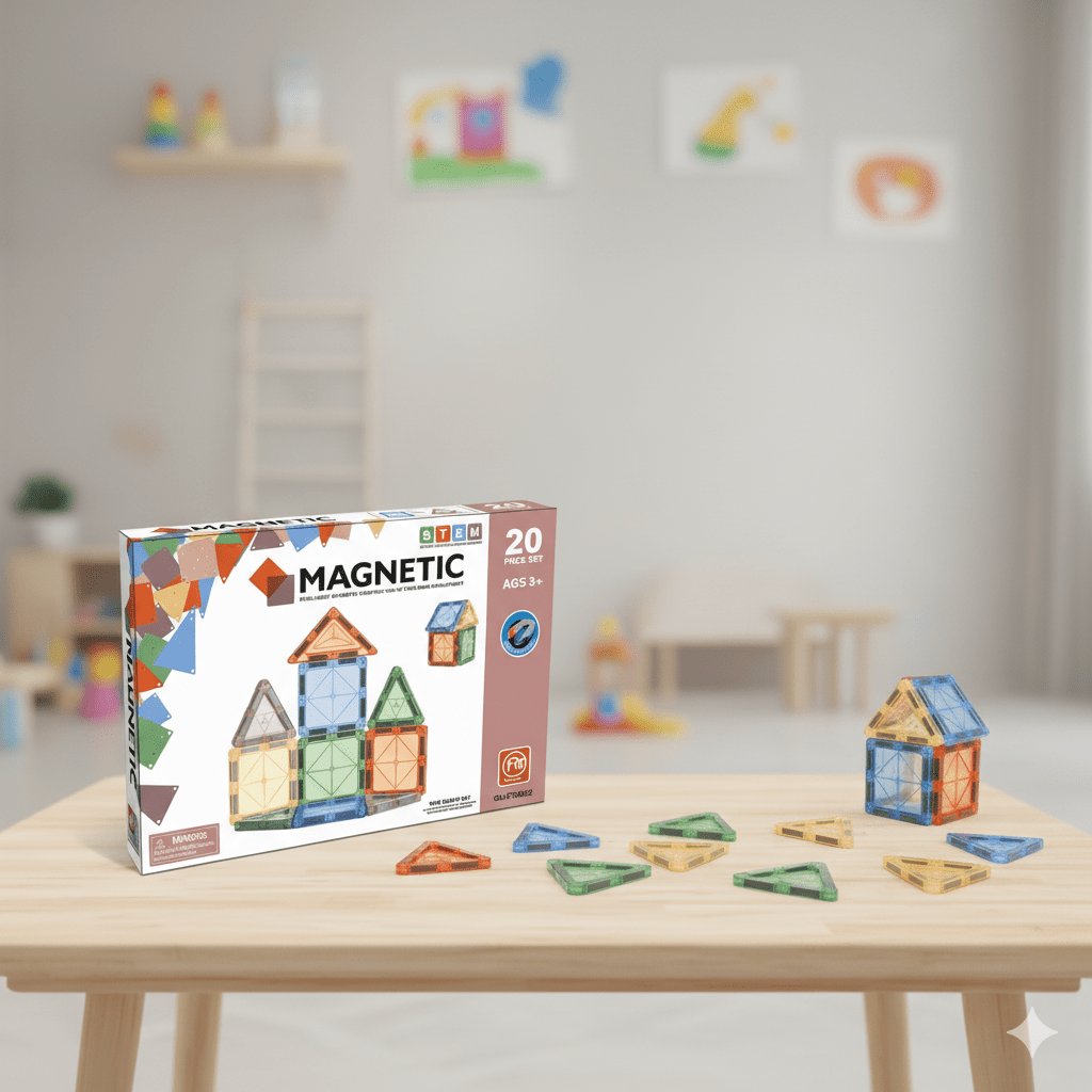 20 Pcs Tiles Magnetic Building Blocks for Kids (FK9808)