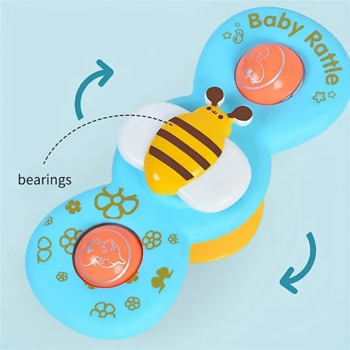 3 in 1 Baby Rattles Set with Suction Cup Spinner Toy (6329)