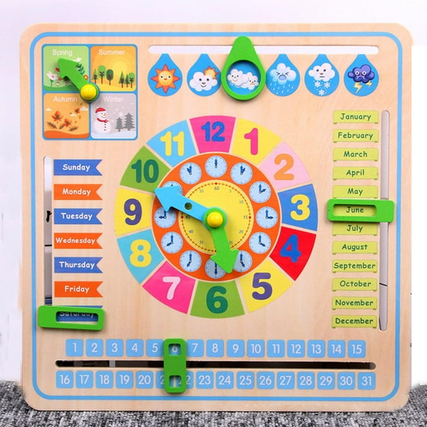 Educational Wooden Multifunctional Calendar Clock | 2025-13