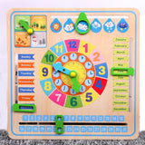 Educational Wooden Multifunctional Calendar Clock | 2025-13