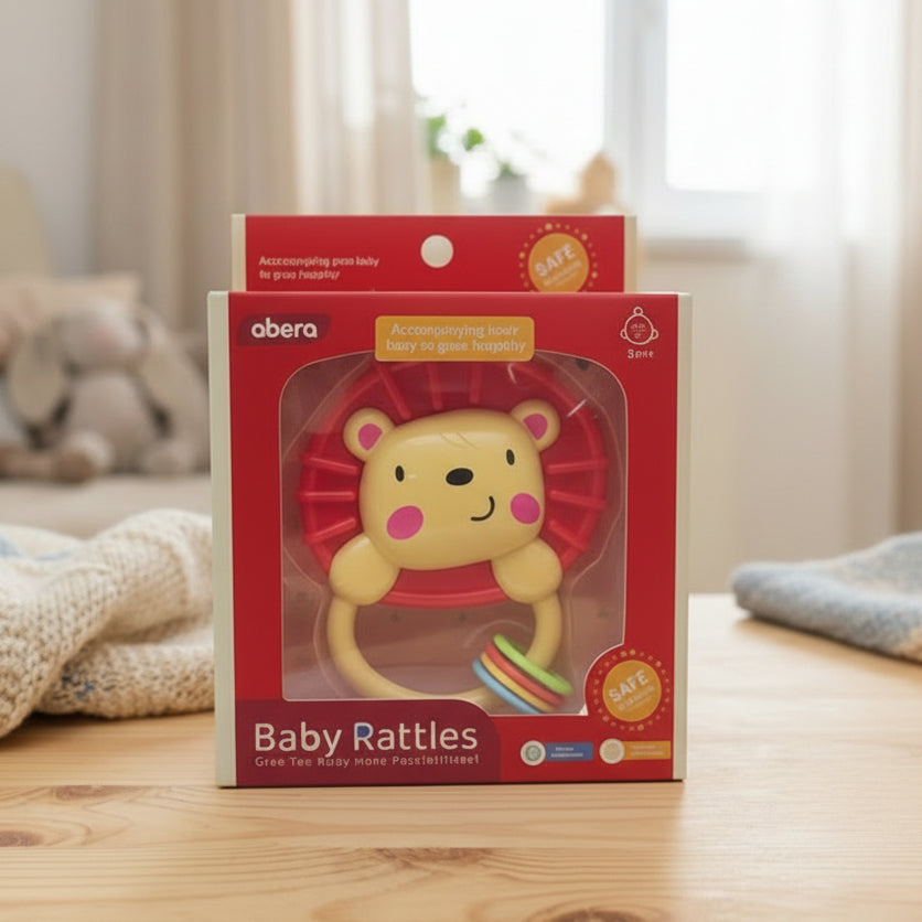 Lion Shape Colorful Baby Rattles