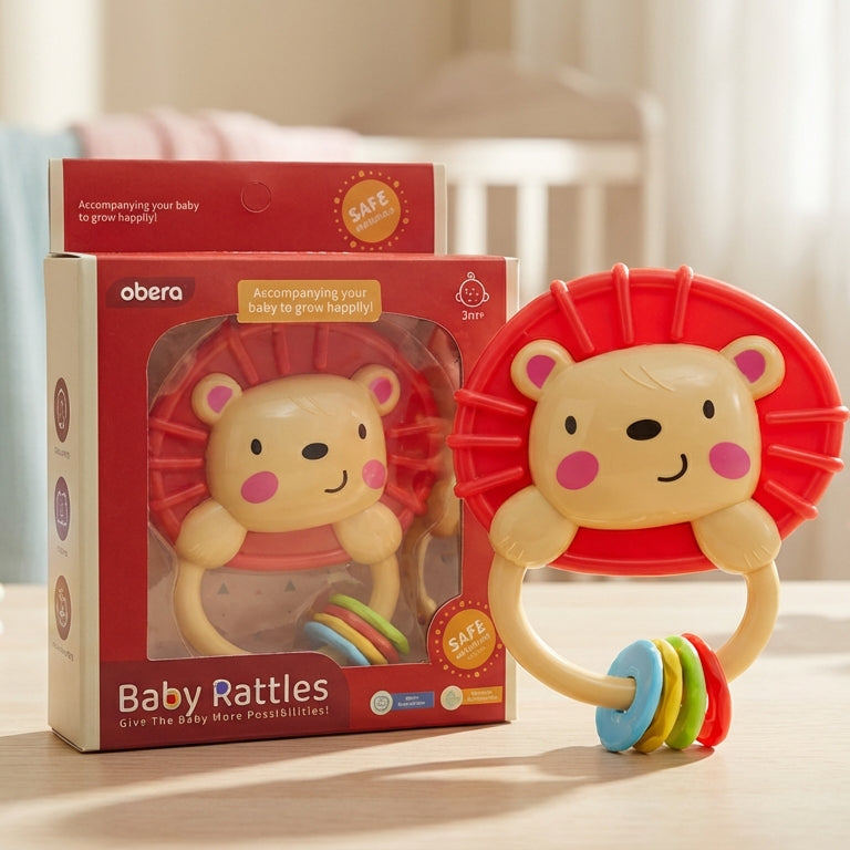 Lion Shape Colorful Baby Rattles