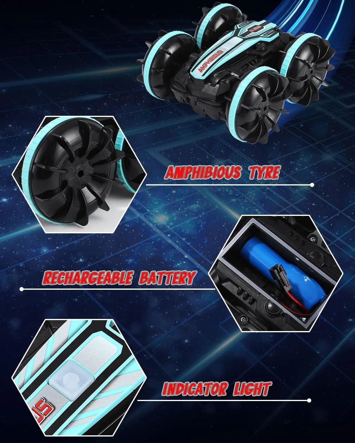 RC Water Stunt Car for Kids & Adults (CX-85)