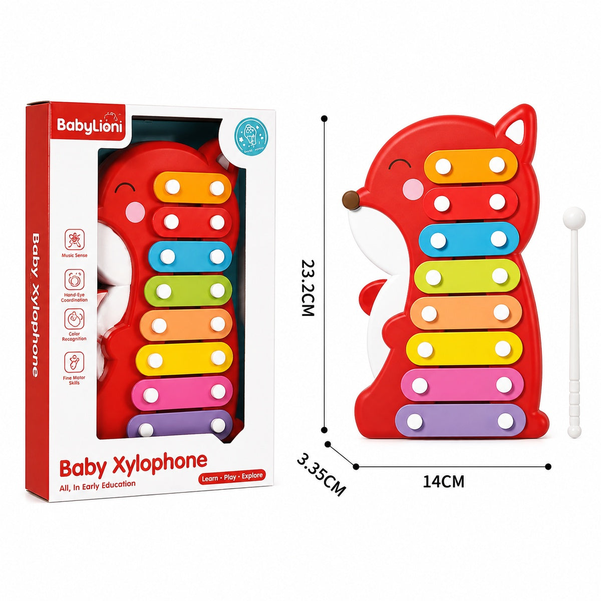 Cute Animal Baby Piano Xylophone Musical Toy for Kids (BL8002B)
