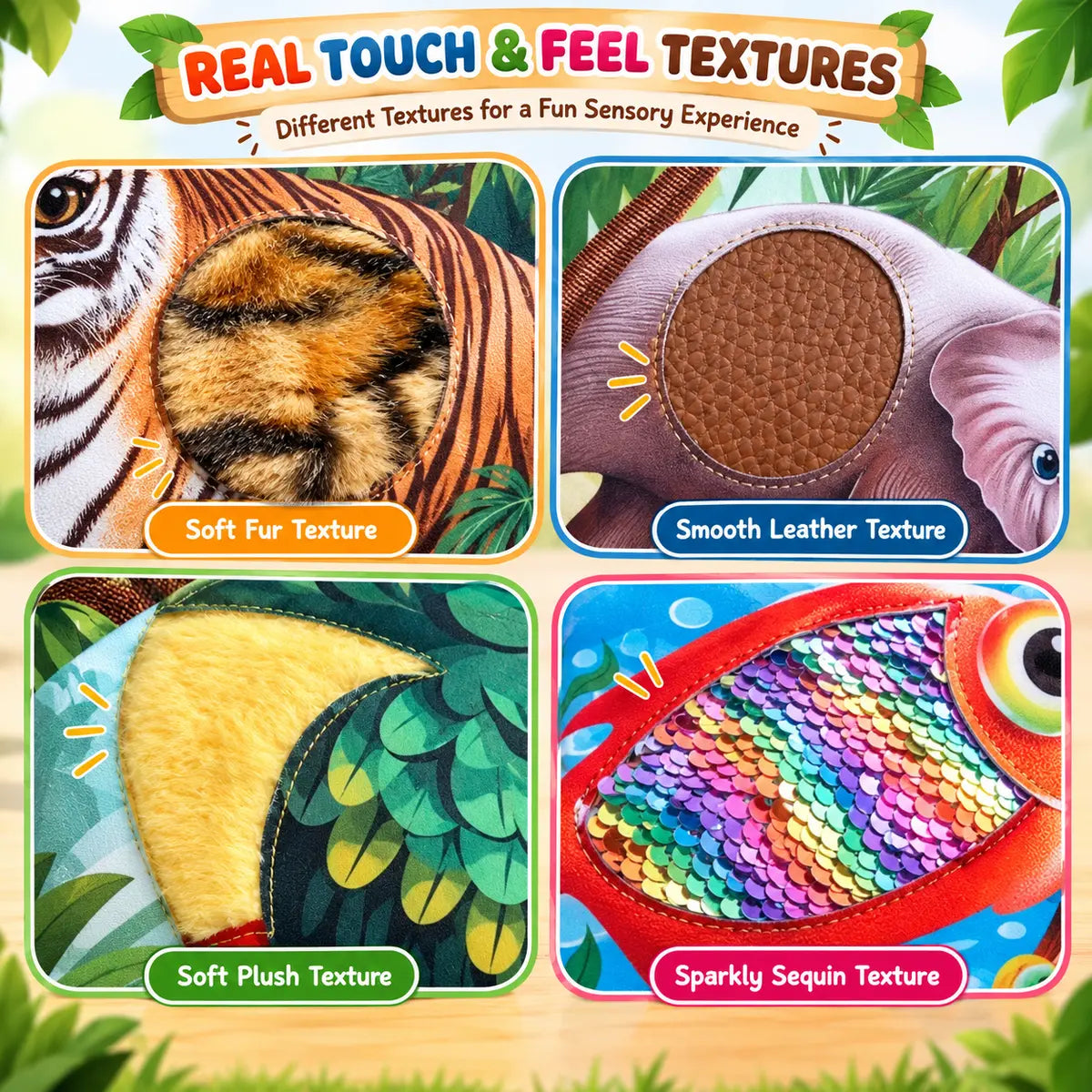 Animal Tactile Book For kids (HQ8809)