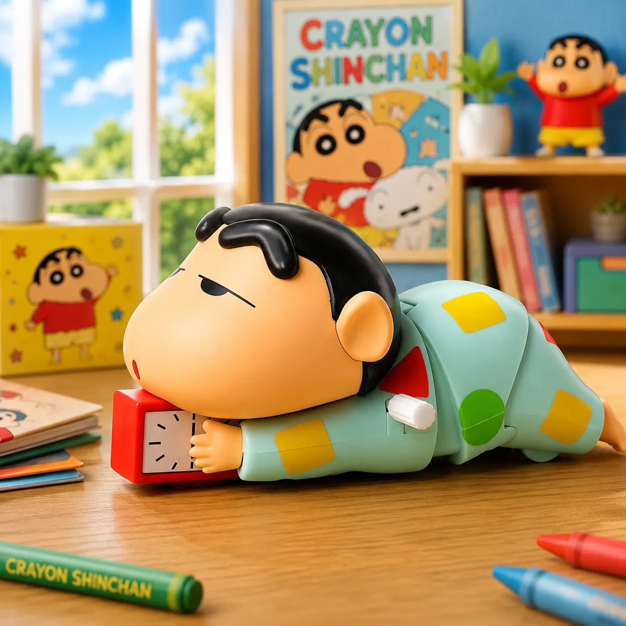 Anime Cartoon Crayon Shin chan Crawling Toy for Babies