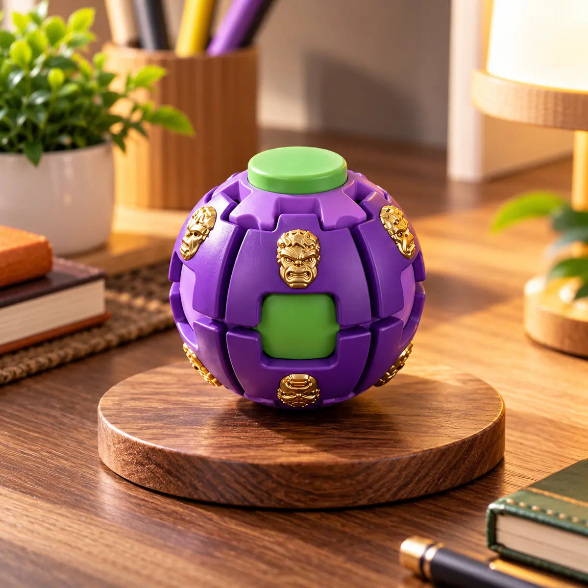 Avengers Press and Spin 3D spinning fidget ball with superhero-inspired designs
