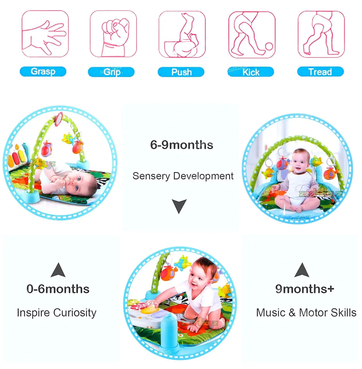 Baby Piano Play Gym Mat (518A-26)
